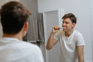 brushing and flossing 